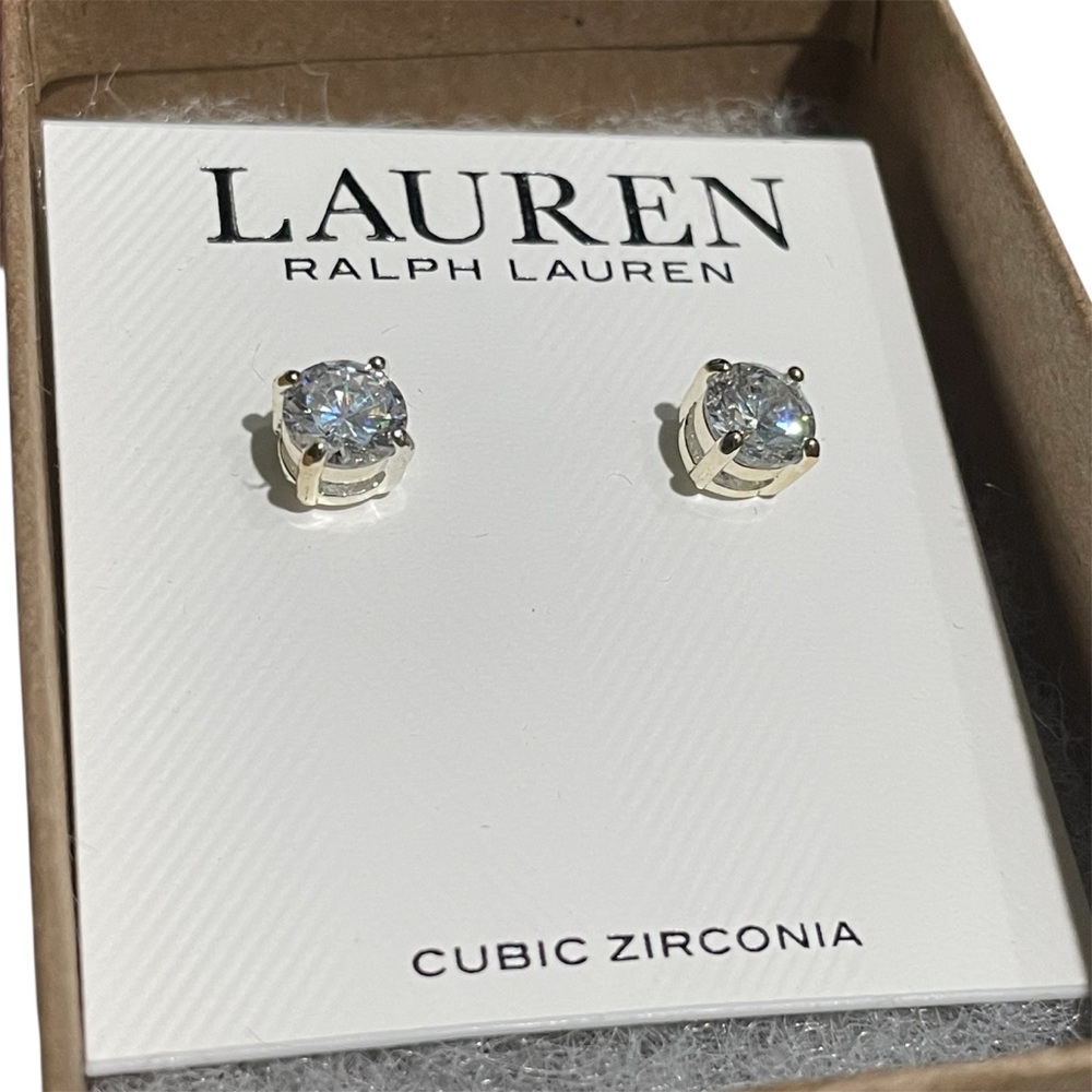 LAUREN RALPH LAUREN Cubic Zirconia Stud Earrings - Picture 3 of 6